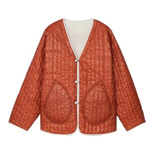 ZUCZUG 素然女士休闲气质舒适双面异色薄棉短外套