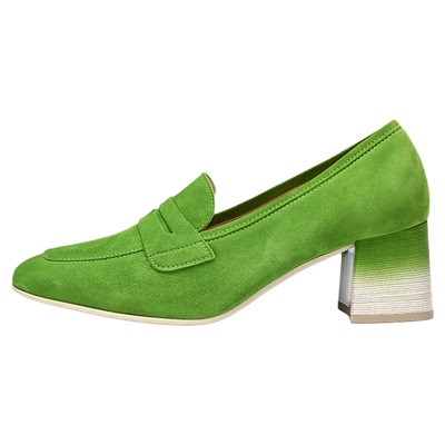 嘉步单鞋流行青草绿色