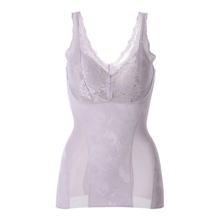 带胸罩上半身塑身衣薄款收腹束腰背心式上衣美体塑形紧身束身内衣