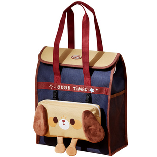 【耐磨抗造600D牛津布】小槑同学修狗补习袋小学生手提袋拎书袋男孩儿童学习班补课专用包美术袋女孩作业书包