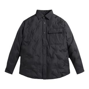 太平鸟男装轻薄羽绒服秋冬新款衬衫式保暖翻领保暖外套25年新批次