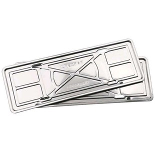 新交规蓝牌汽油车新能源汽车车牌边框不锈钢牌照架托盘绿牌大货车