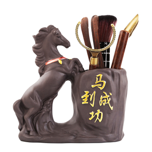 茶道六君子套装摆件马到成功功夫茶具配件大全喝茶用品刷子茶台桌