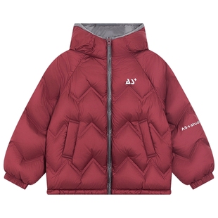 女童冬季撞色洋气短款羽绒服2025新款初中生儿童超好看防寒厚外套