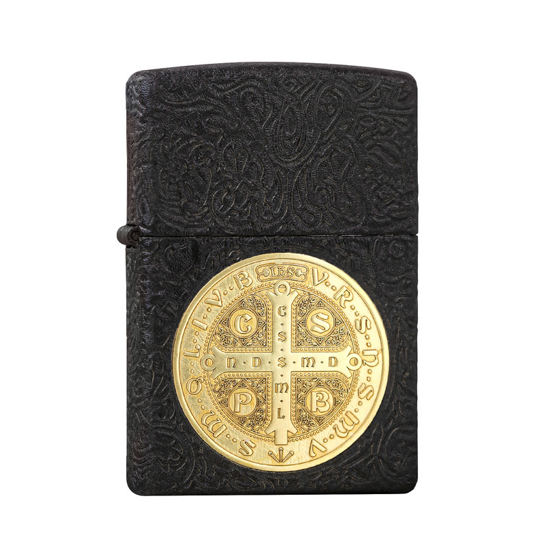 Zippo黑裂漆黑金康斯坦丁送礼