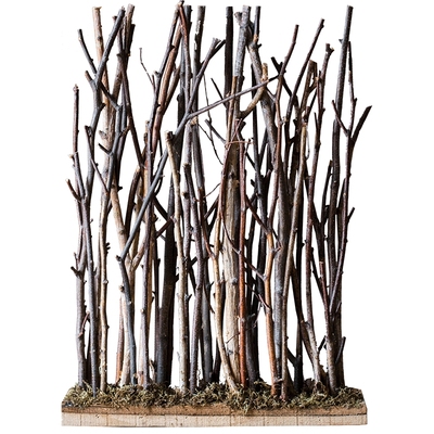 掬涵天然榛木屏风花艺地面橱窗