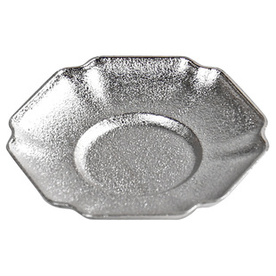 中式锡制茶杯垫功夫茶具配件隔热垫子防滑垫茶艺创意杯垫六片套装