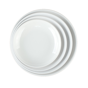 丰美A5料仿瓷盘子12寸圆盘 白色大菜盘仿瓷碟子骨碟自助餐盘P520