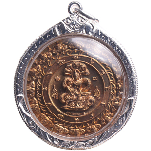 泰国佛牌 阿赞初2550年 照妖镜泽度金 泽镀金查督堪 项链吊坠