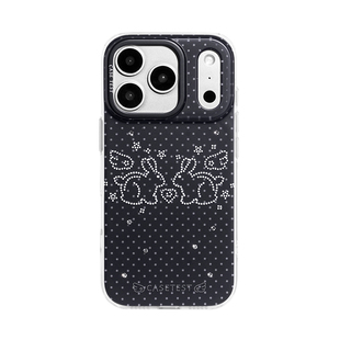 壳试验原创白日幻想波点双层印花镶钻适用iPhone17pro手机壳可爱创意新款苹果17promax16pro保护套15promax17