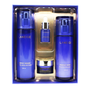 韩国兰芝新致美紧颜水乳面霜套装淡细纹补水保湿滋润型抗皱套盒