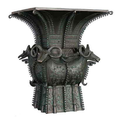 四羊方尊酒杯客厅仿古青铜器