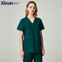 Женские темно -зеленые короткие рукава