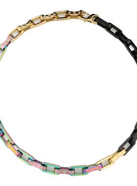 欧美嘻哈淬火YUSTUDIO钛钢项链