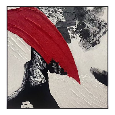 油画客厅挂画纯手绘（鸿运升腾）餐厅轻奢法式玄关装饰画肌理壁画