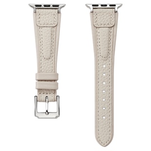 【原创真皮荔枝纹】iserisewatch适用iwatchs11苹果手表表带s10真皮荔枝纹SE夏天女ultra透气41mm45复古s6/7