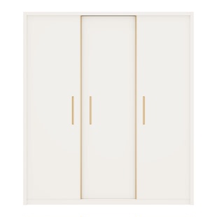 政补实木推拉门衣柜家用卧室ENF级中古风小户型移门收纳大衣橱柜