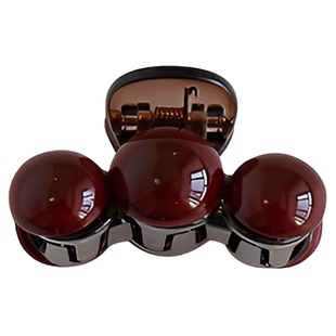 2026新款轻奢水钻珍珠小号红色抓夹半扎发公主头鲨鱼夹侧边刘海夹