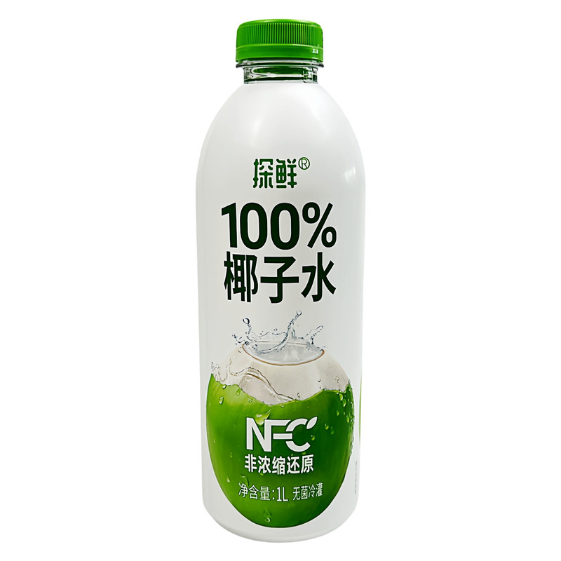 探鲜100%椰子水电解质果汁椰青水