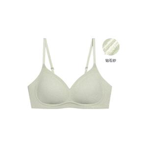 ubras新款软支撑小胸聚拢细闪钻石纱无钢圈光面无痕文胸内衣女