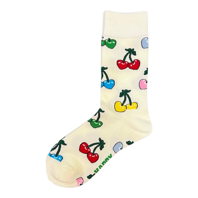happysocks瑞典潮牌彩色中筒袜子