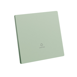 国际电工86型绿色超薄开关面板青苹果灯一开双控家用五孔插座面板