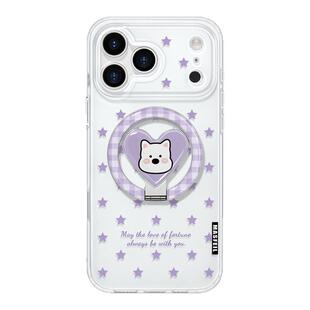 MASFEIL × 星空小狗适用苹果17Promax手机壳新款Ro9磁吸带支架iPhone16Pro保护套高级感女ip15pm可爱超薄14