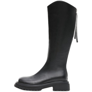 玛速主义2025年新款显瘦百搭骑士靴不过膝长筒靴厚底时装靴女冬季