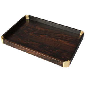 红木都承盘文盘托盘实木紫光檀镶铜茶盘托盘文盘果盘木托盘木茶盘