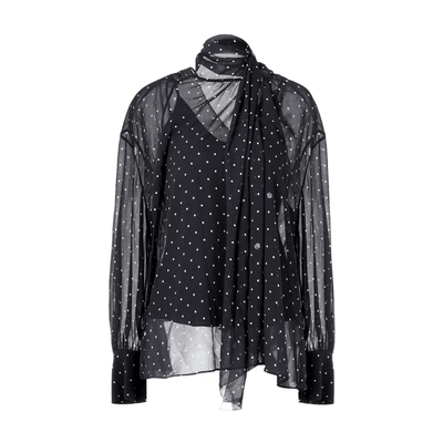 LYNEE【暗香】法式波点印花长袖衬衫女2025新款气质通勤长袖上衣