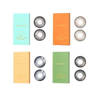 2片装)棕色美瞳半年抛含水量高大直径隐形眼镜年抛HC正品官网TN