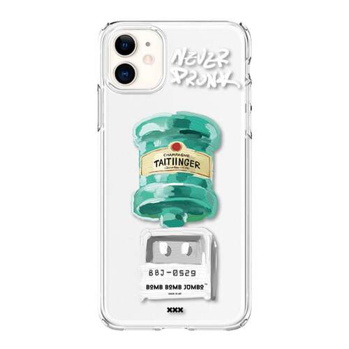 iphone17promax宿醉酒瓶手机壳绿色油画饮水机海量适用于苹果15pM14x16pro华为P70promate60原创潮透明硅胶软