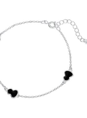 福禄｜S999纯银珐琅彩滴胶葫芦手链小红书同款小众招财手饰女礼物