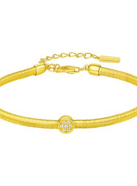 周大生DC金色黎明纯银手链