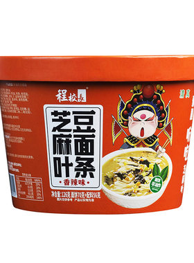 程校长芝麻叶豆面条桶装