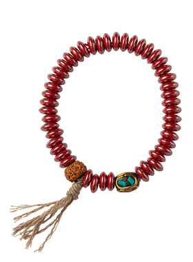 复古国潮高含量帝王砂手串男