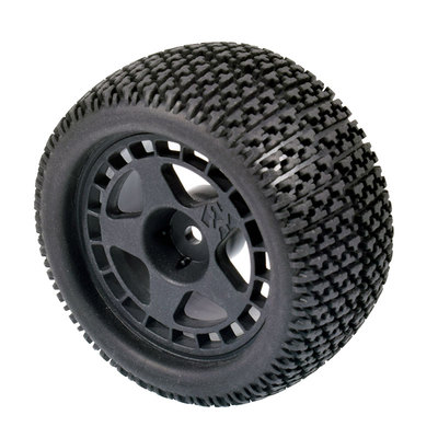 1:16大脚车胎75mm大脚轮胎94186小丁碎石胎皮尼龙轮毂16208加宽胎