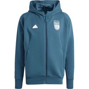 Adidas/阿迪达斯正品意大利队男士足球运动连帽外套IU2118