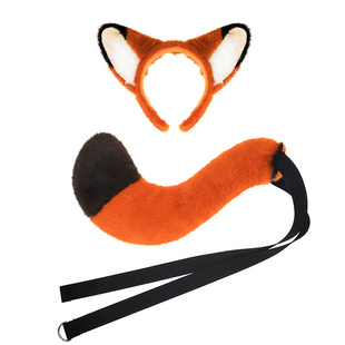 疯狂动物城尼克cos狐狸耳朵尾巴套装朱迪兔兽耳发箍漫展表演道具