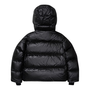 Alphastyle厚款双层连帽毛领可拆卸保暖羽绒服鹅绒外套防风男女款