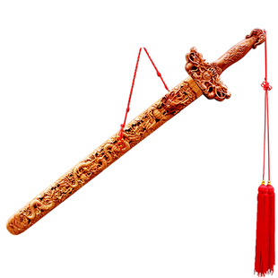 桃木福字中国结挂件客厅大号家居镇宅玄关招财壁挂装饰品圆形挂饰