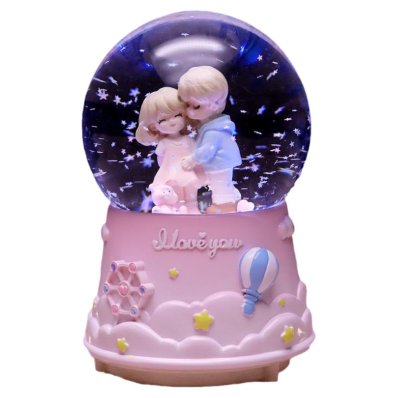 星空情书水晶球音乐盒女生日礼物