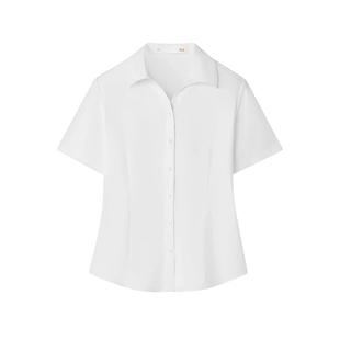 HLA/海澜之家凉感职业通勤短袖正装衬衫26春夏新商务纯色衬衣女装