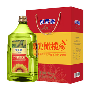 贝蒂斯双尖橄榄+葵花橄榄调和油4L食用油炒菜营养健康家庭大容量