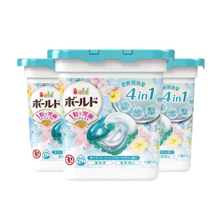 宝洁 BOLD 4D洗衣凝珠 洗衣液 11个/盒*3盒 清新花香 浓郁花香 选