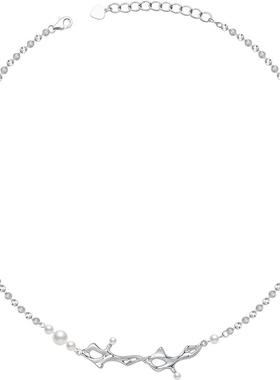 VIGG浮游项链女轻奢小众珍珠