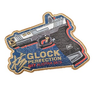 章法文创超精细格洛克Glock魔术贴章织唛徽章CS战术士气臂章包邮