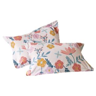 罗莱生活LOVO乐蜗枕套纯棉枕头套枕芯套单人双人枕头罩枕巾一对装