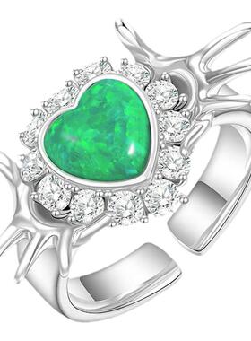 FLV精灵戒指原创设计甜酷开口戒