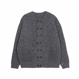 Hualun冬季高克重开衫毛衣男款绒感针织衫外套男潮流加厚保暖上衣